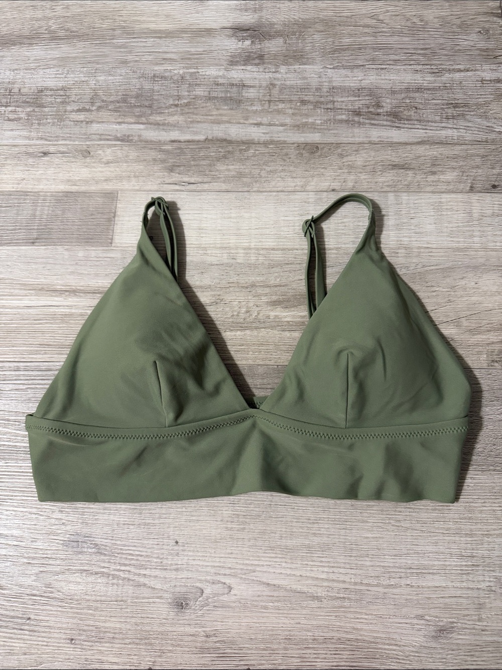 Women’s Aerie Olive green triangle bikini top